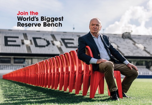Sir Graham Henry asks Kiwis to help him fill the World’s Biggest Reserve Bench for NZ Blood Service’s latest campaign via YoungShand