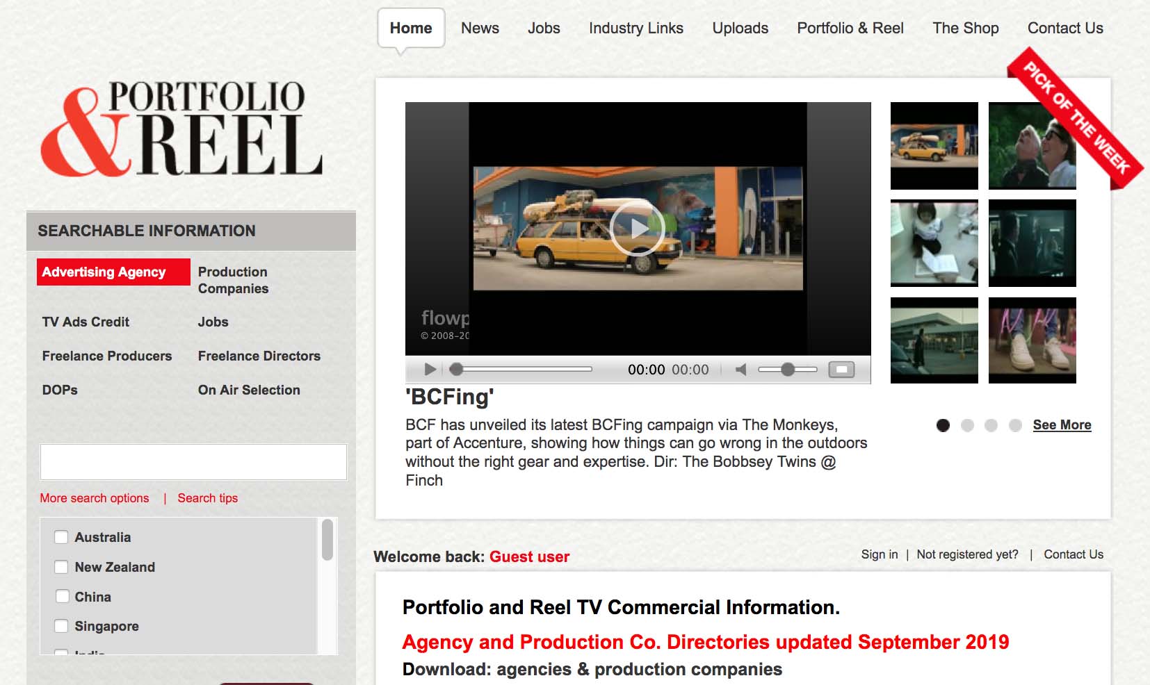 Who’s where? Portfolio & Reel’s update of Aust + NZ Ad Agencies and Production Company lists