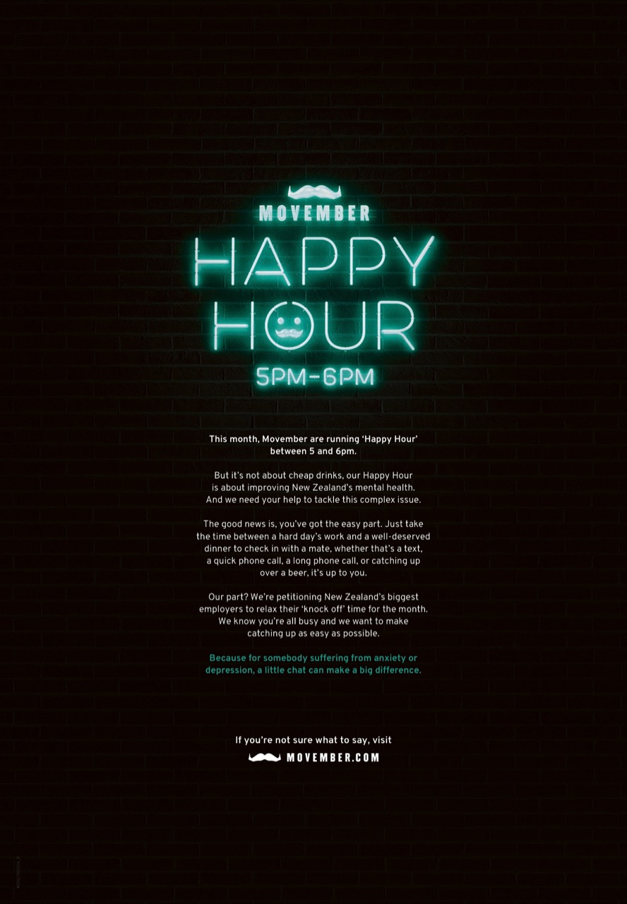 The Movember Foundation and Dentsu Aegis Network launch new ‘Happy Hour’ campaign