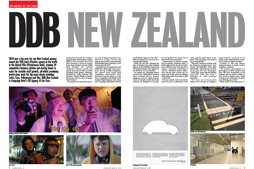 Creative focus paramount: DDB crowned Campaign Brief New Zealand Agency of the Year