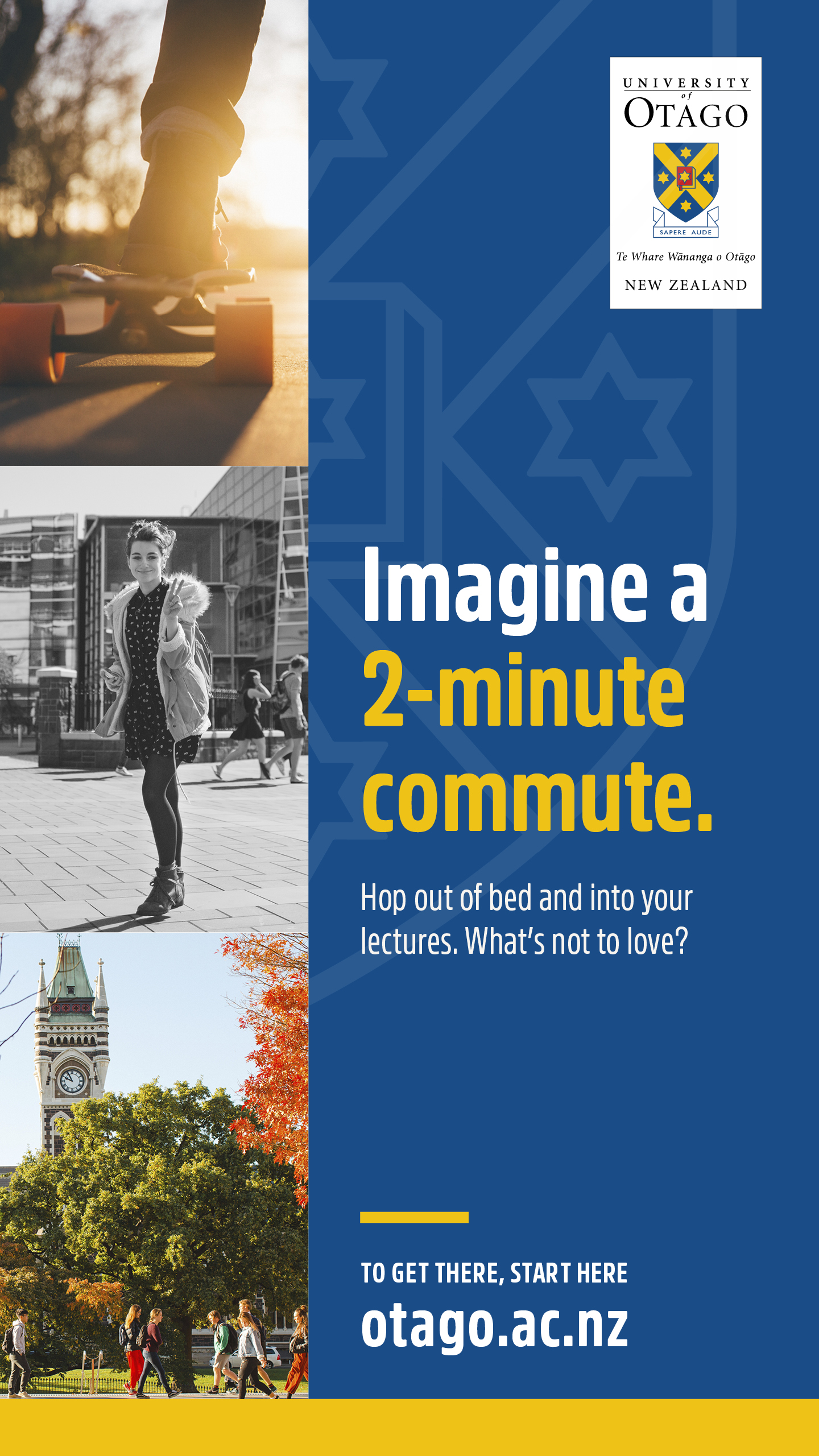 The University of Otago’s launches latest marketing campaign via Rainger & Rolfe