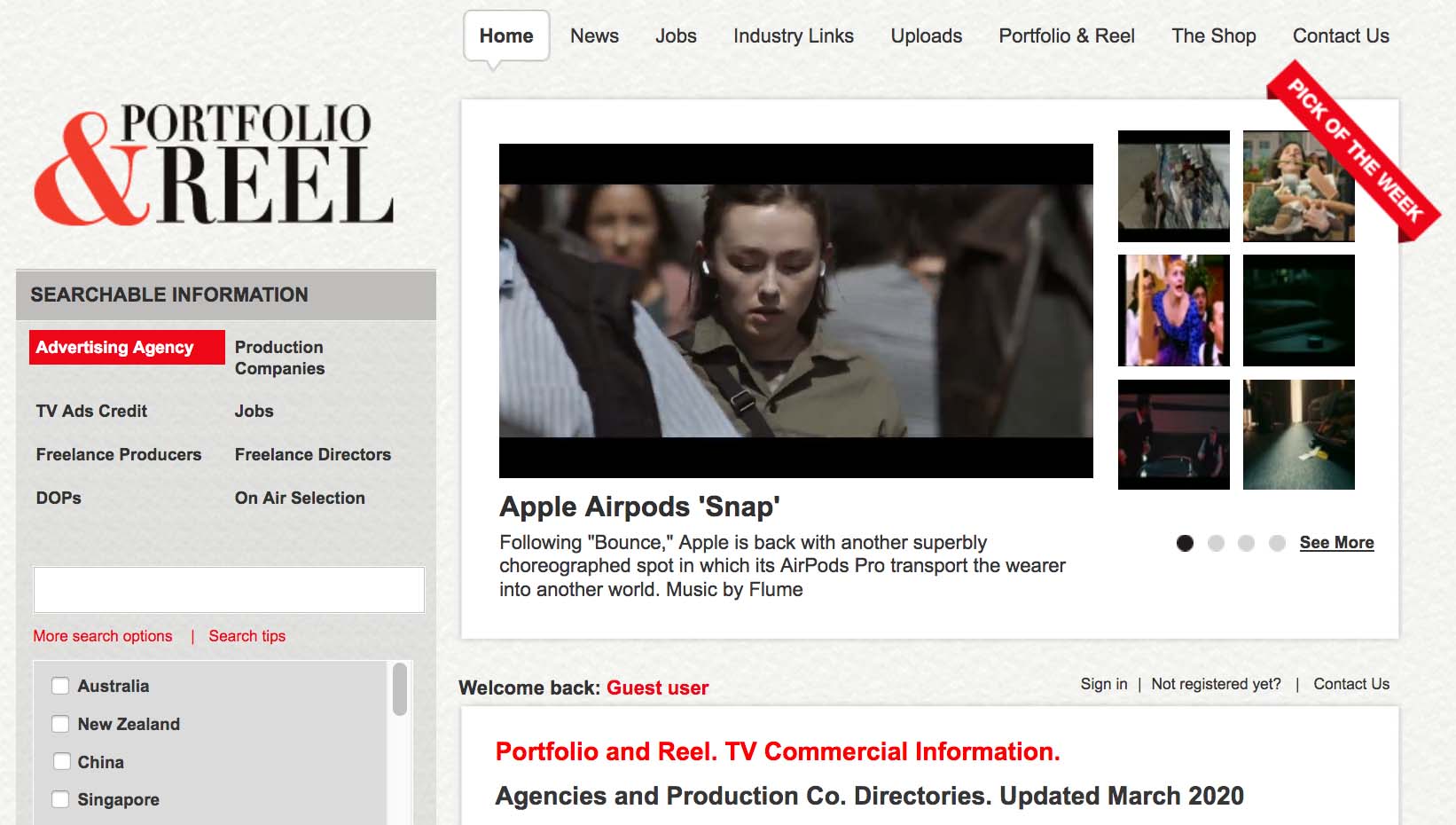 Who’s where? Portfolio & Reel’s update of Aust + NZ Ad Agencies and Production Company lists