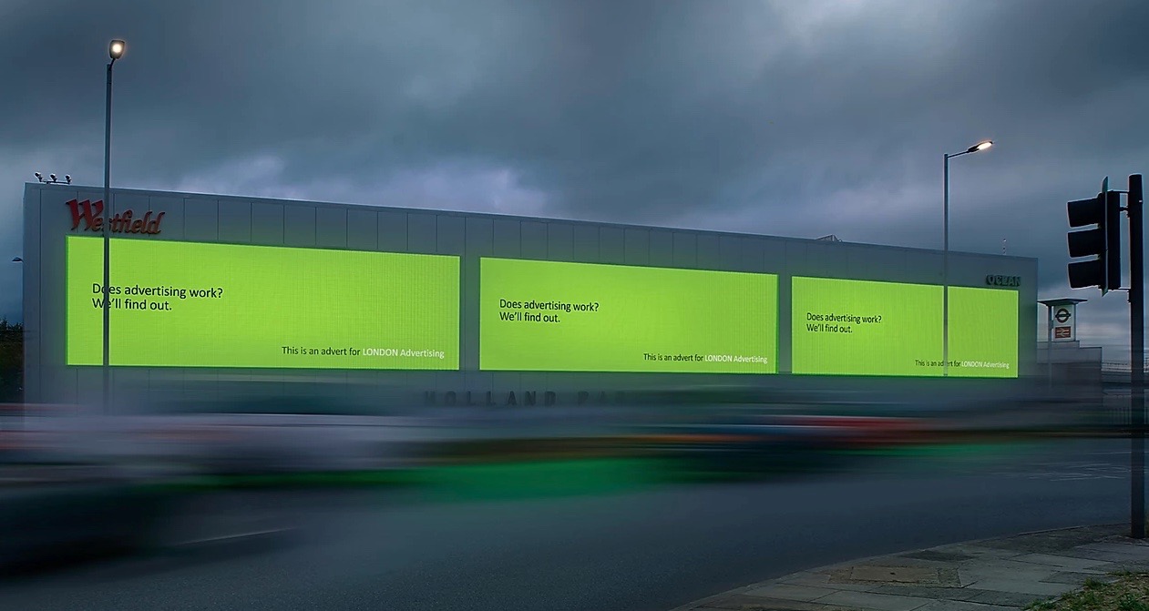 London Advertising unveils major campaign with Helen Mirren + Liam Neeson the day after lock-down ends for a highly unusual client – itself