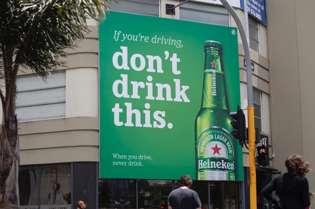 Heineken asks Kiwis not to drink Heineken in anti drink-driving campaign via Saatchi & Saatchi