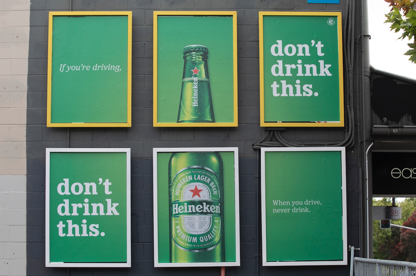 Heineken asks Kiwis not to drink Heineken in anti drink-driving campaign via Saatchi & Saatchi