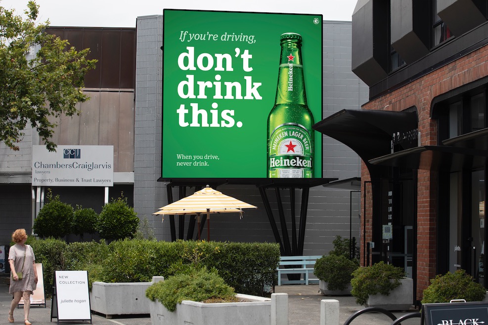 Heineken asks Kiwis not to drink Heineken in anti drink-driving campaign via Saatchi & Saatchi