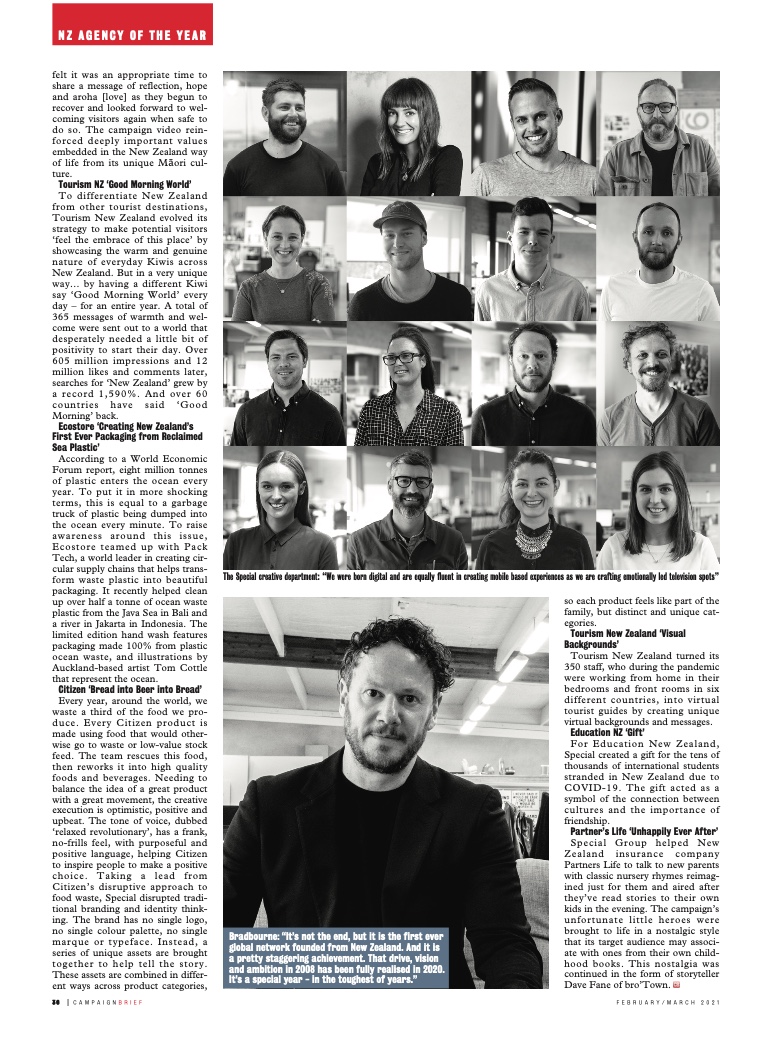 Boldness pays dividends: Special Group crowned Campaign Brief New Zealand Agency of the Year