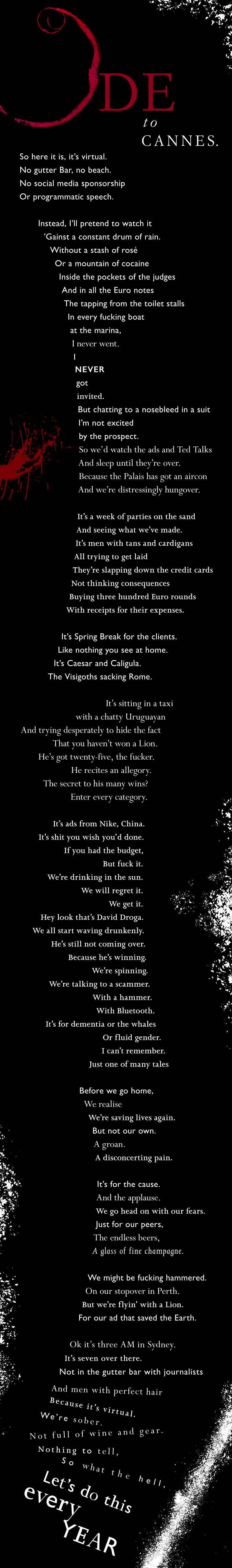 Andy Flemming: Ode to Cannes
