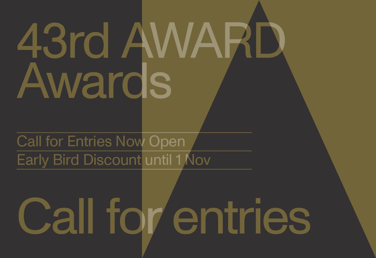 43rd AWARD Awards now open for entries; deadline 7pm, Friday 10 December