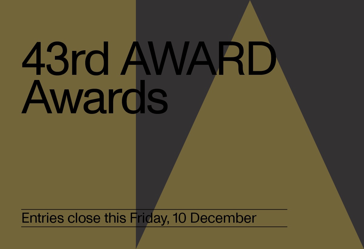 Countdown to 43rd AWARD Awards entry deadline: Friday, Midnight AEDT, 10 December