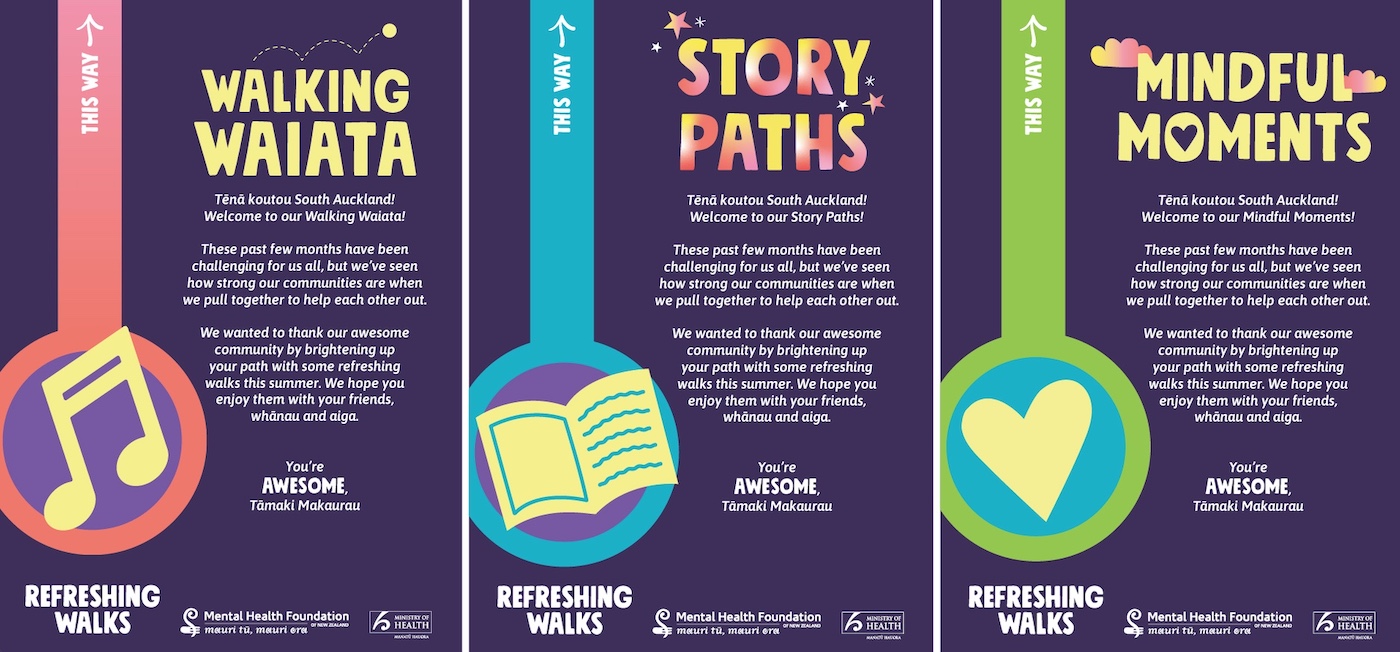The Mental Health Foundation and Ministry of Health brighten South Auckland’s streets with ‘Refreshing Walks’ campaign via Daylight Creative