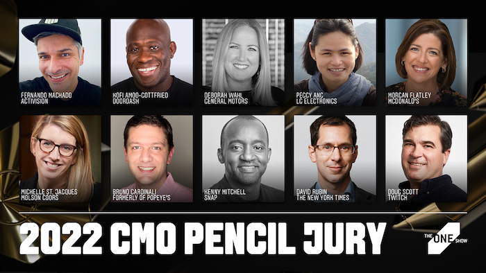 The One Show reveals jury of leading marketers to select The One Show CMO Pencil 2022 Winner