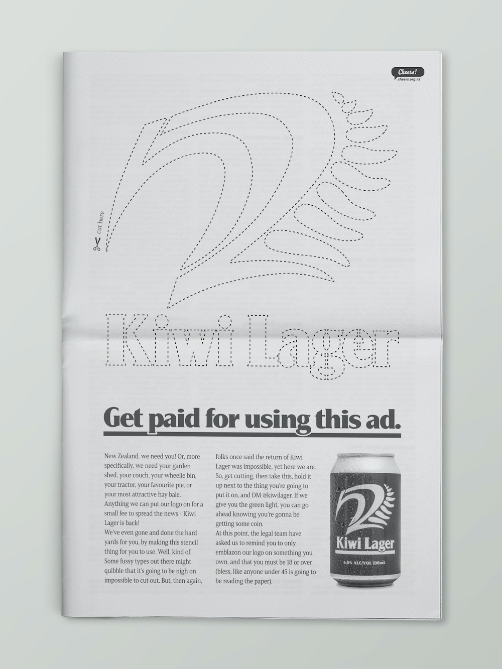 Kiwi Lager pays the nation to spread the news of its return in new campaign via Motion Sickness