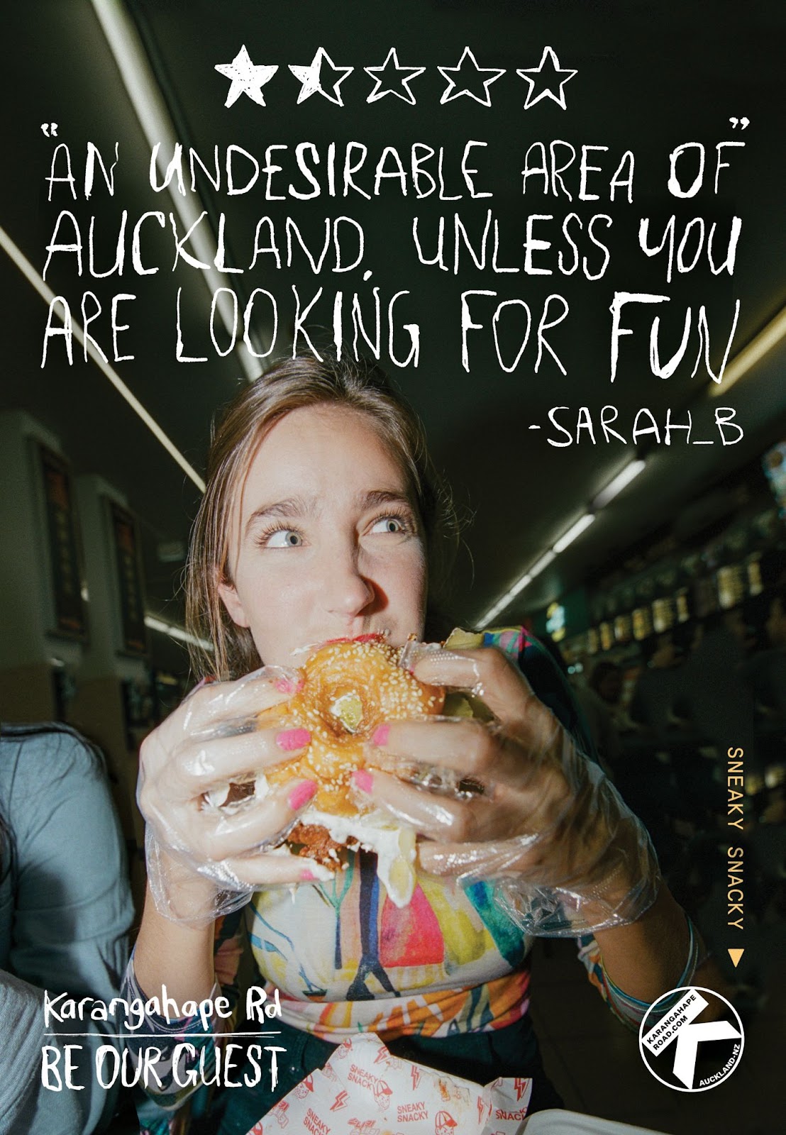 Karangahape Road Business Association celebrates real bad reviews in latest ‘Be our guest’ tourism campaign via Motion Sickness