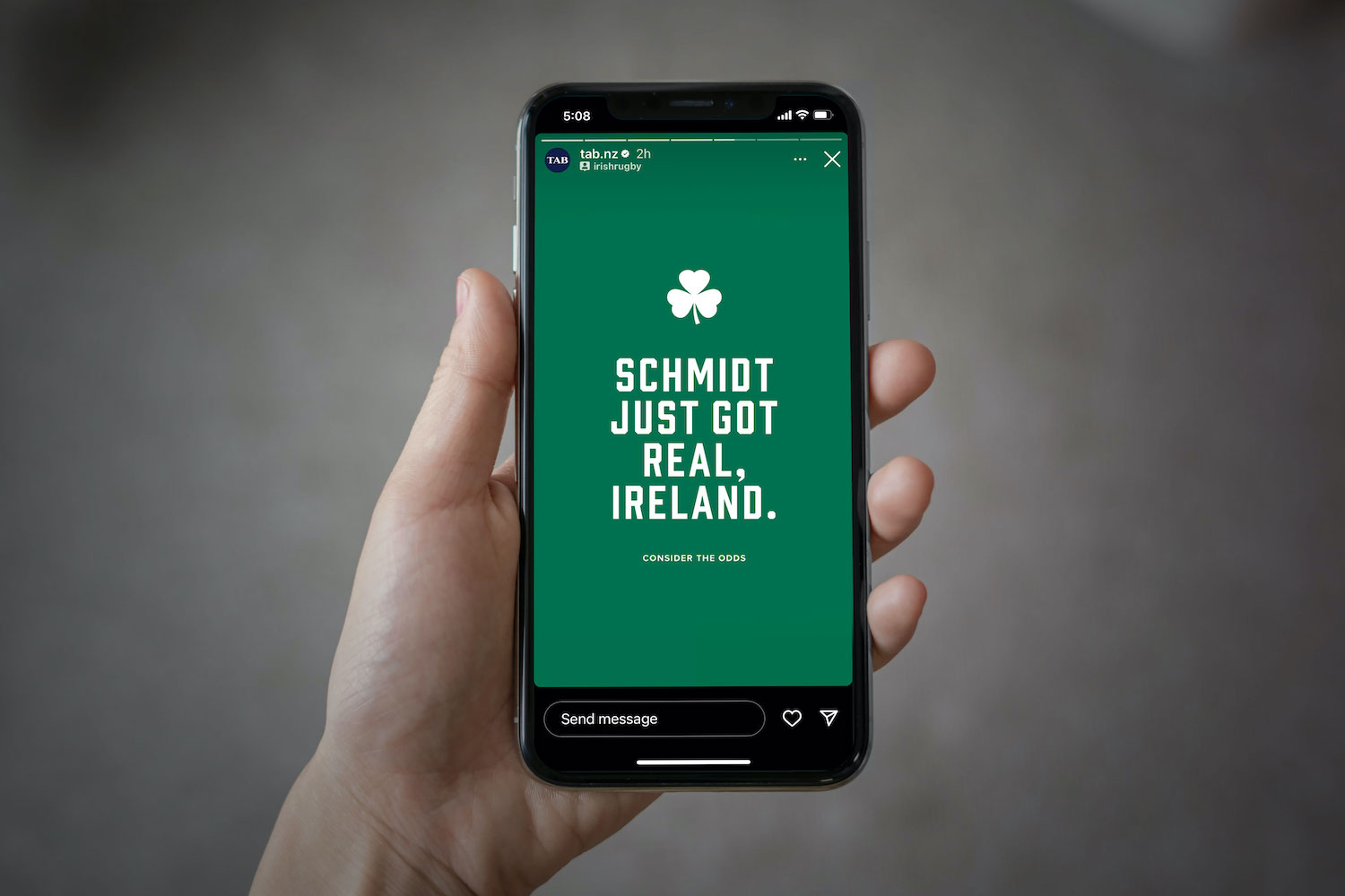 TAB NZ asks the Irish rugby team to ‘Consider the odds’ in new campaign via Chemistry