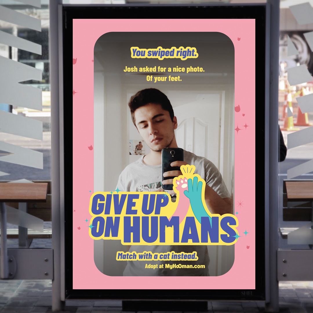 MyHooman encourages singles to match with a cat instead in new campaign via Colenso BBDO