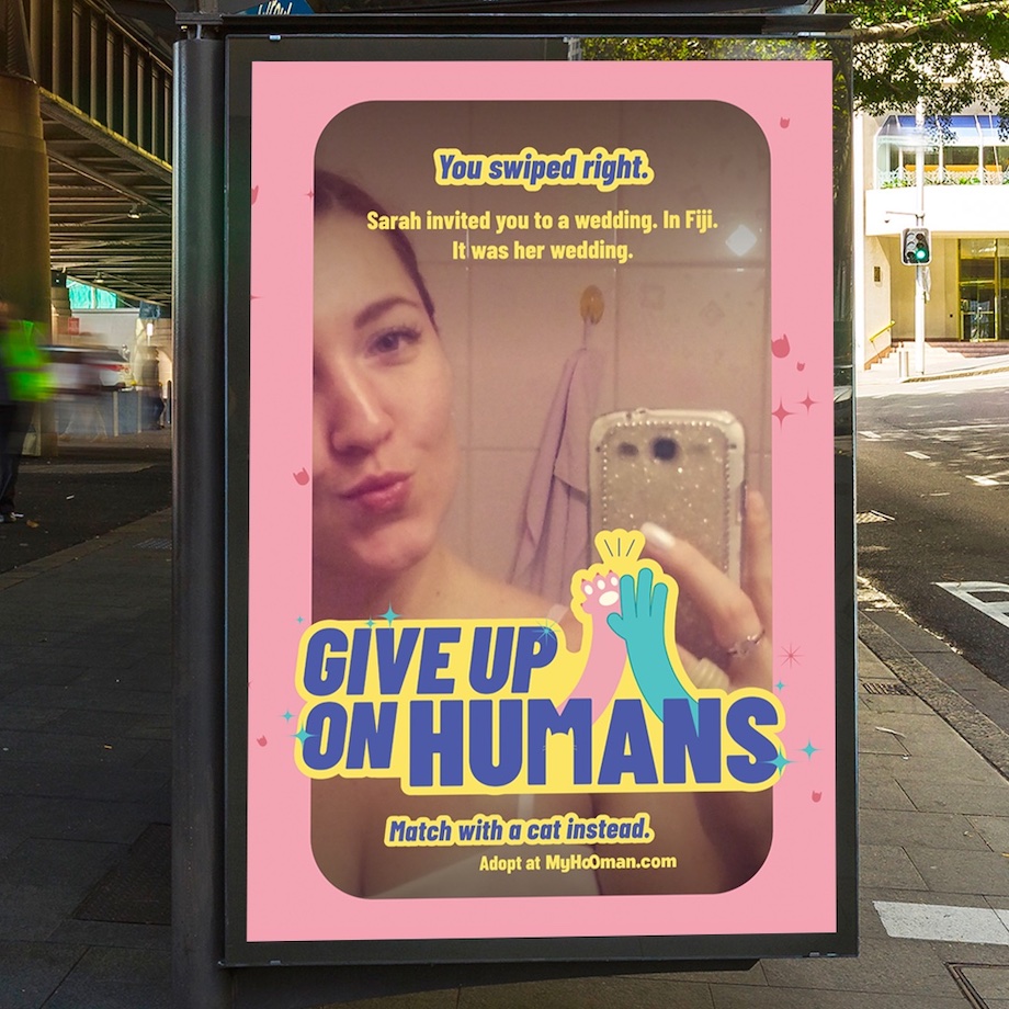 MyHooman encourages singles to match with a cat instead in new campaign via Colenso BBDO