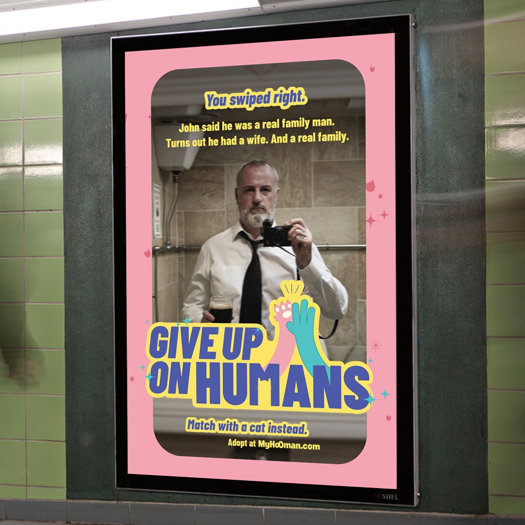 MyHooman encourages singles to match with a cat instead in new campaign via Colenso BBDO