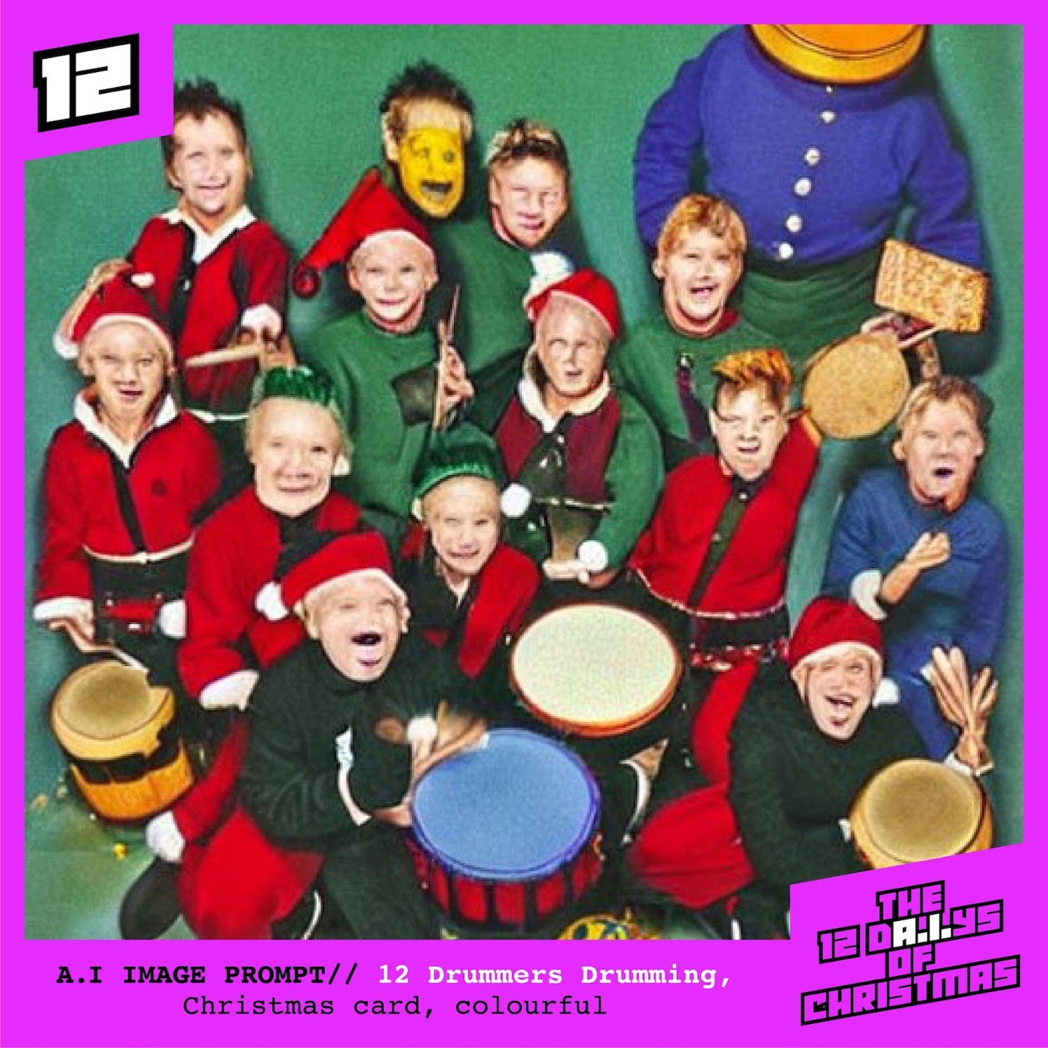 Forever Beta creates a nightmarish 12 d.A.I.ys of Christmas holiday cards, highlighting the shortcomings of A.I