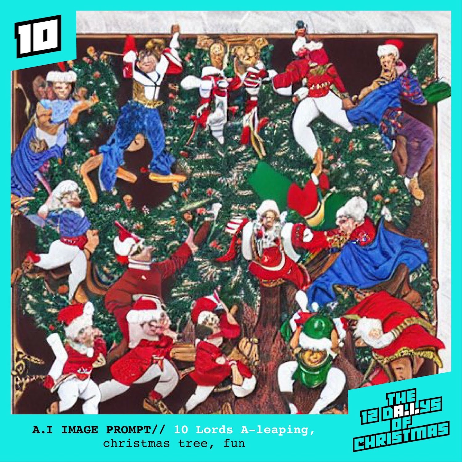 Forever Beta creates a nightmarish 12 d.A.I.ys of Christmas holiday cards, highlighting the shortcomings of A.I