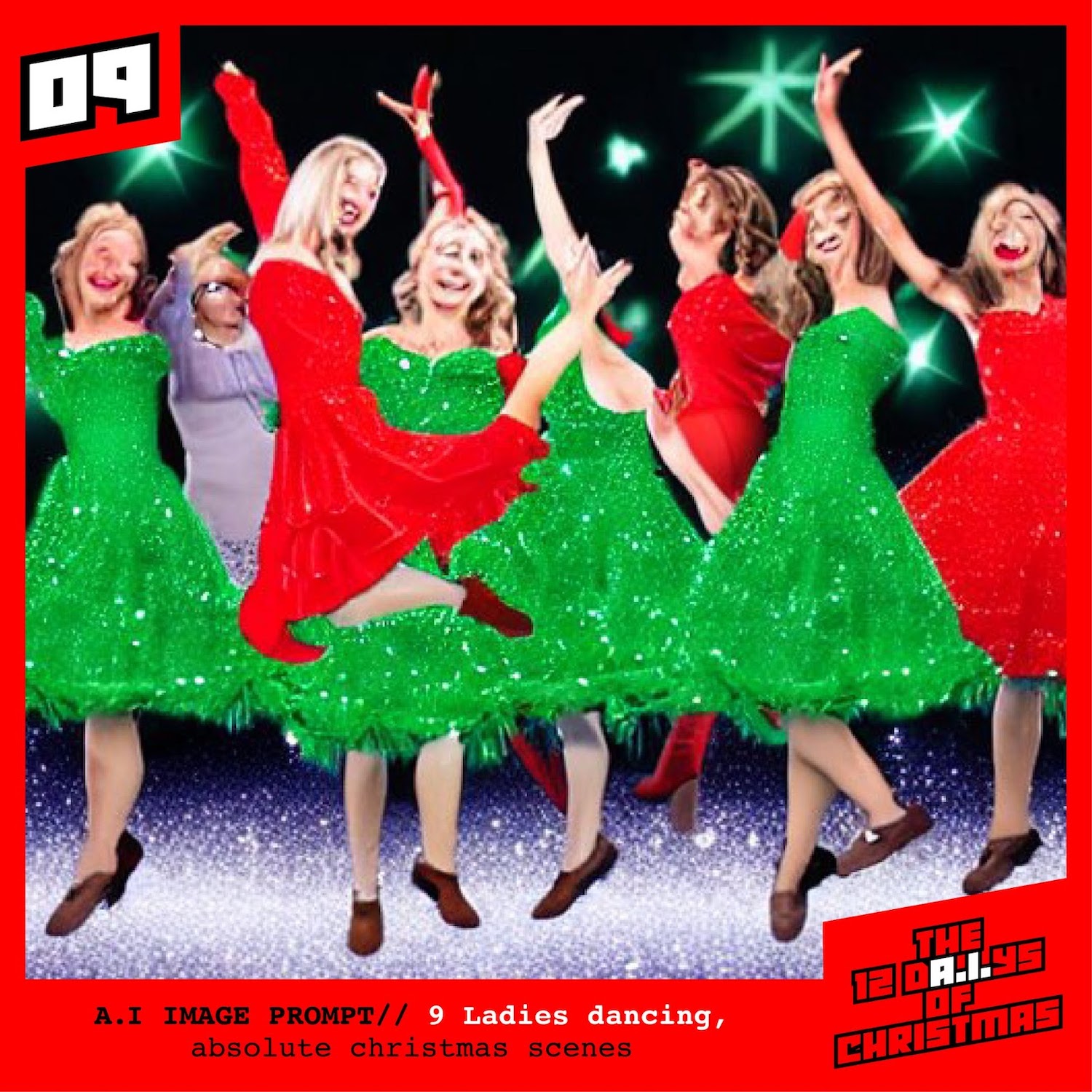 Forever Beta creates a nightmarish 12 d.A.I.ys of Christmas holiday cards, highlighting the shortcomings of A.I