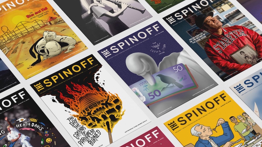 The Spinoff creates the covers it would’ve had (if it had a printed cover) in new work via Daylight