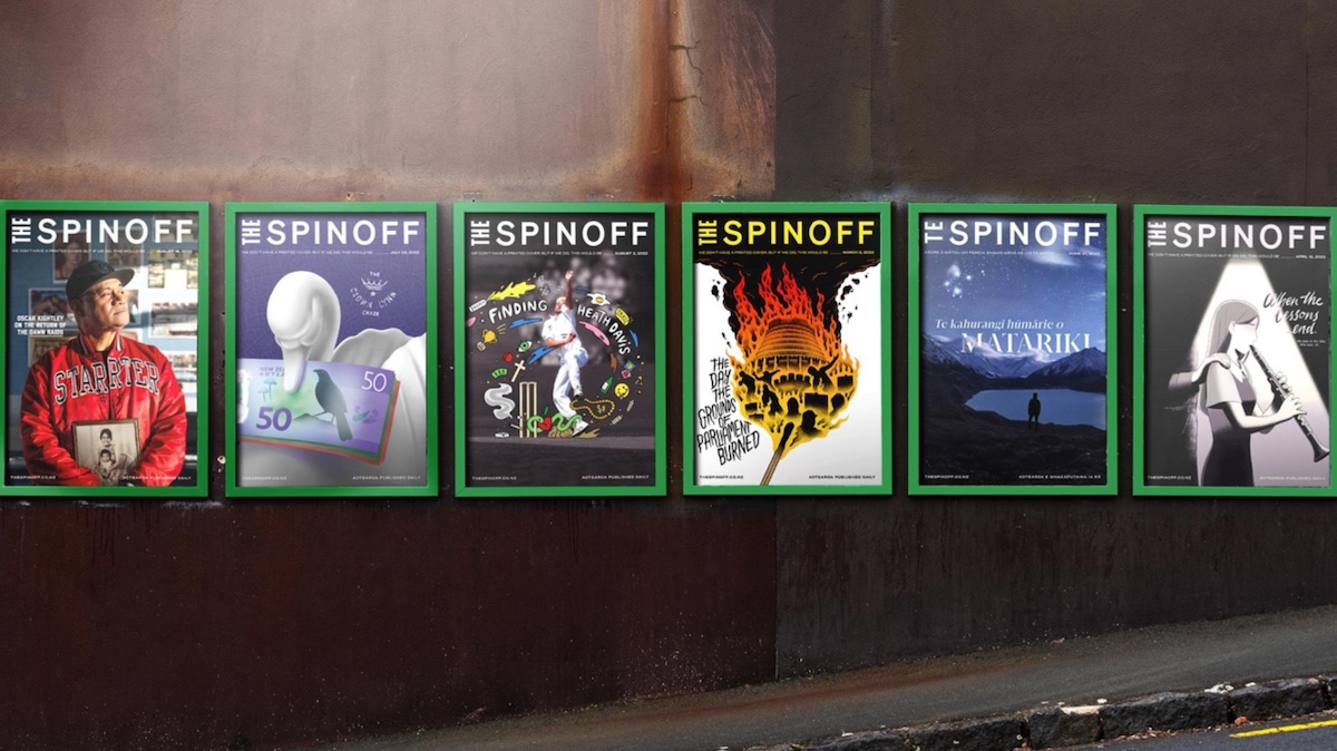 The Spinoff creates the covers it would’ve had (if it had a printed cover) in new work via Daylight