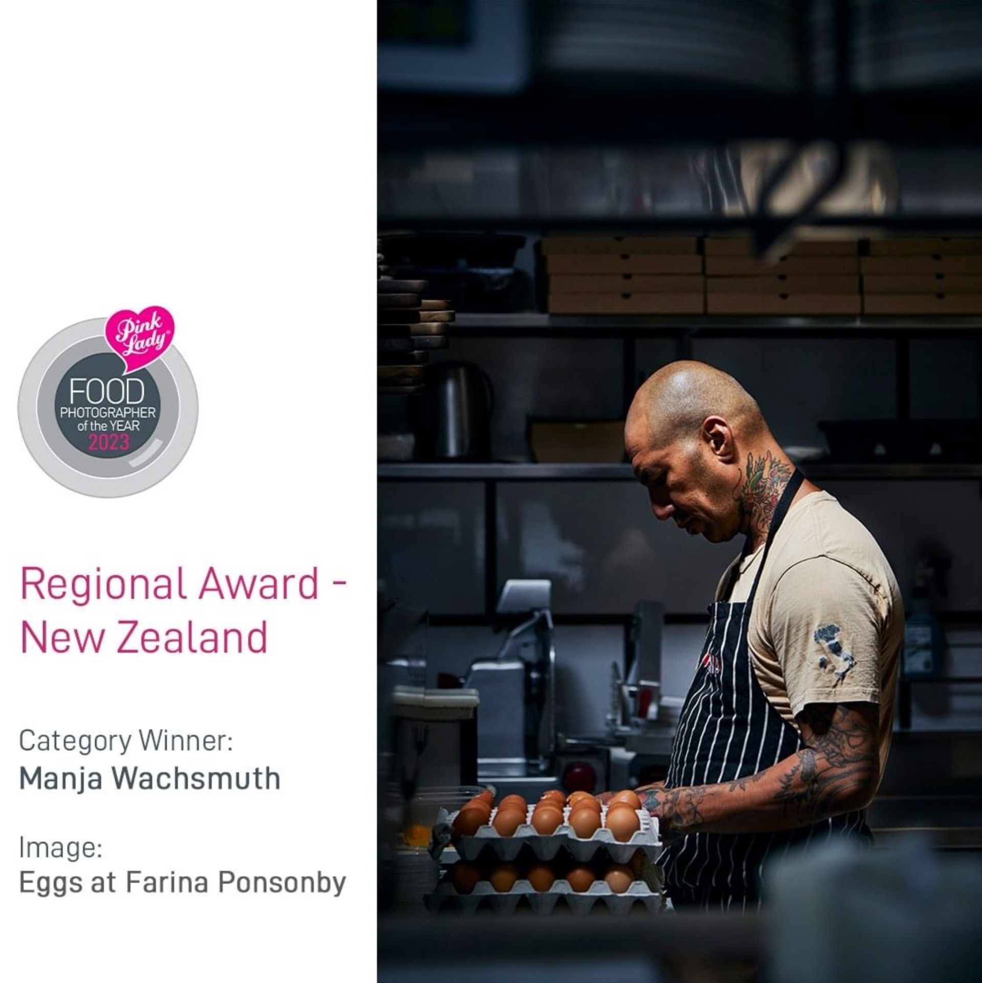 Photographer Manja Wachsmuth wins Pink Lady Food Photographer of The Year 2023 (NZ) award