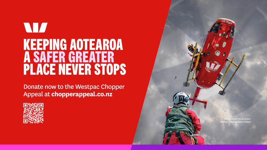 Westpac NZ unveils campaign via Spark Foundry to raise funds for New Zealand Rescue Choppers