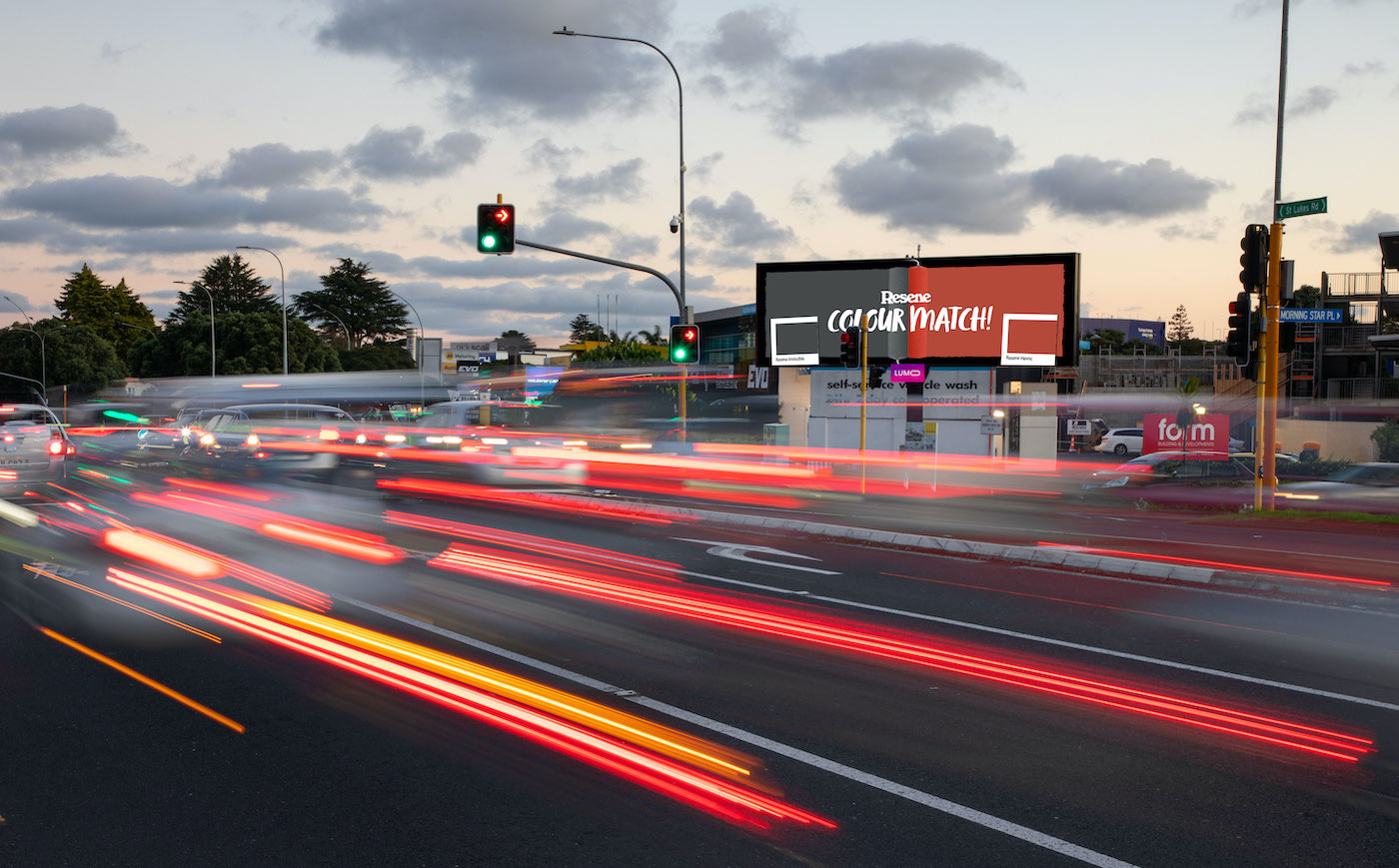 Resene ColourMatch paints the town in latest DOOH campaign via LUMO