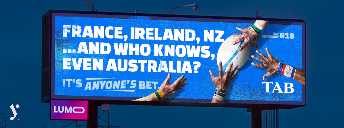 ‘It’s Anyone’s Bet’ who will win the Rugby World Cup in TAB’s latest campaign via Yarn
