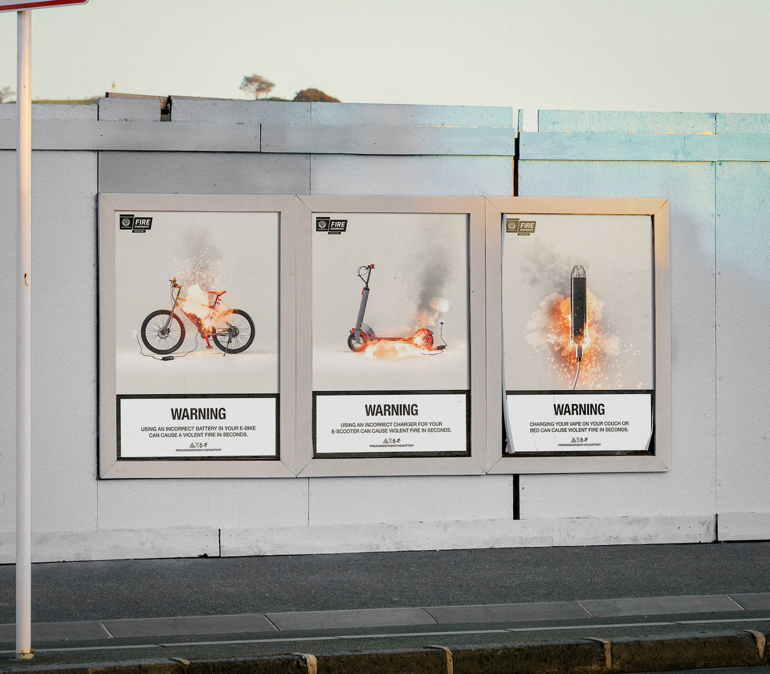 Fire and Emergency NZ raises awareness of Lithium-Ion battery fires in new ‘Warning Labels’ campaign via Motion Sickness and MBM
