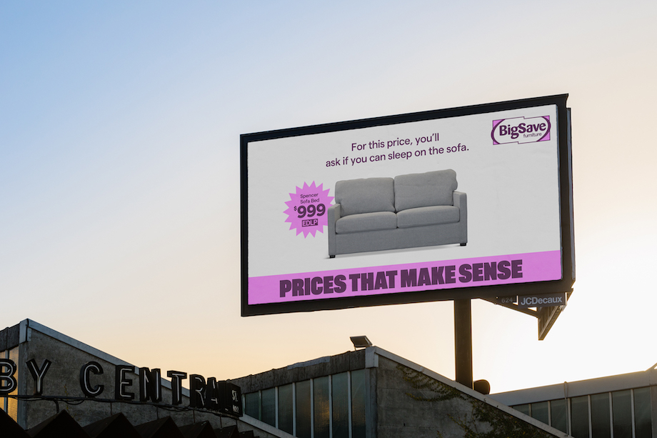 Motion Sickness Gives Big Save Furniture a Makeover That Makes Sense (Kind Of)