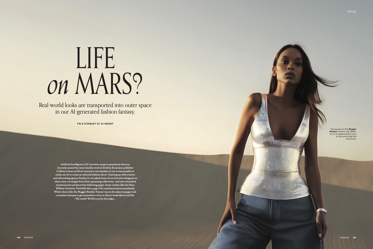 Fashion Quarterly launches New Zealand’s first AI-driven fashion shoot via Stanley St