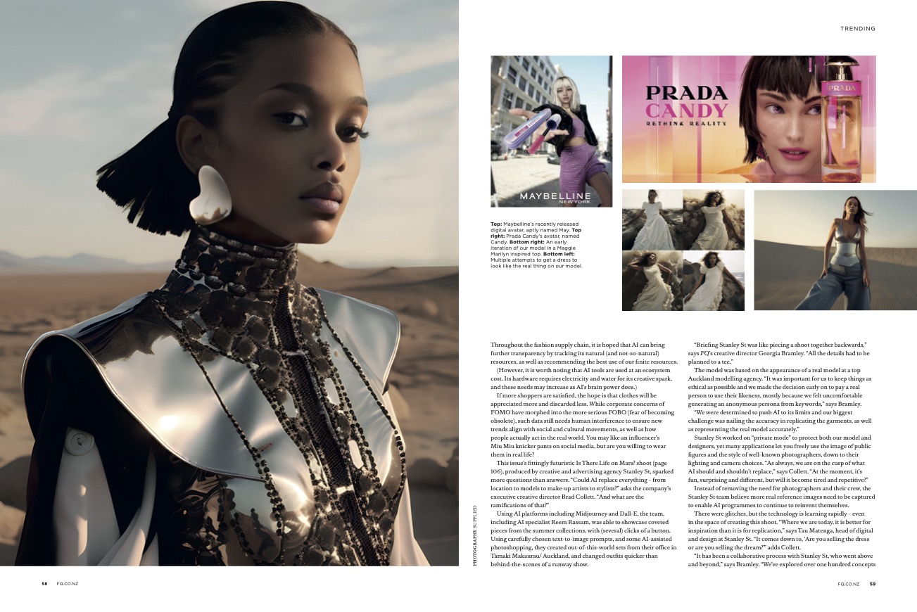Fashion Quarterly launches New Zealand’s first AI-driven fashion shoot via Stanley St