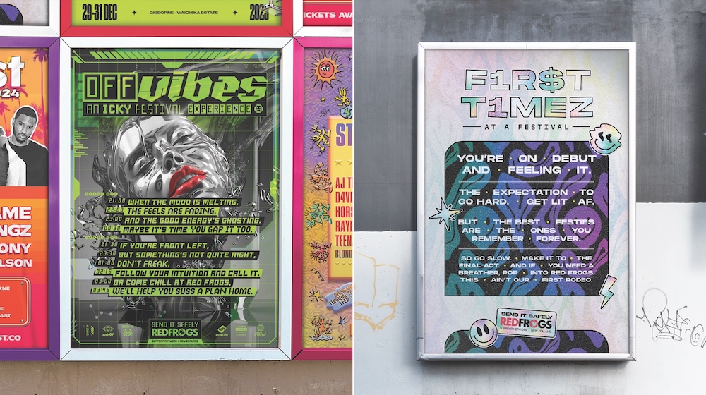 Red Frogs NZ helps festival goers ‘Send it Safely’ in undercover OOH campaign via Daylight