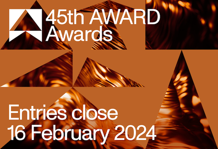 45th AWARD Awards deadline: Enter before 7pm tonight Friday 16 February to avoid 15% late fee