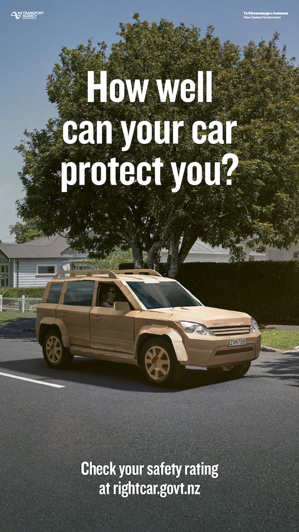 NZTA Waka Kotahi asks Kiwis what their car is really made of in new safety campaign via FCB