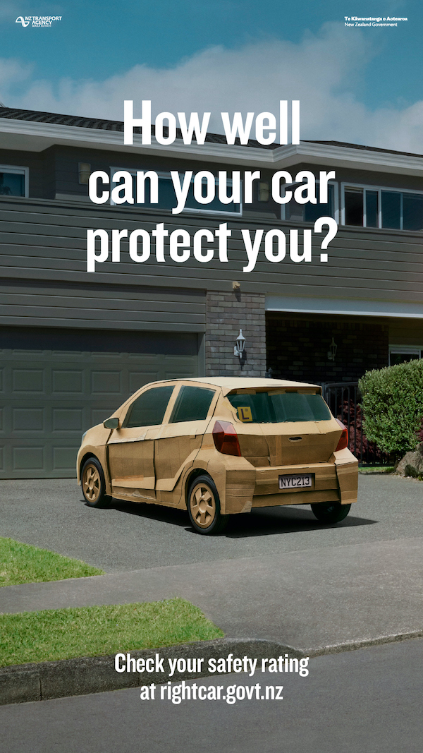 NZTA Waka Kotahi asks Kiwis what their car is really made of in new safety campaign via FCB