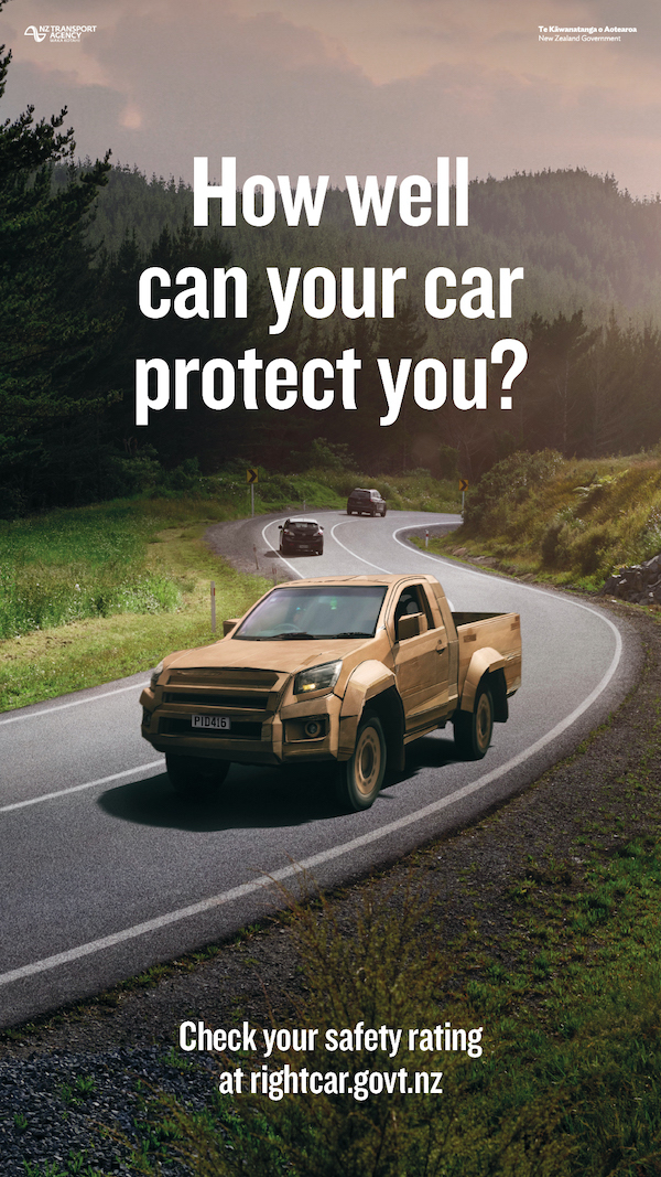 NZTA Waka Kotahi asks Kiwis what their car is really made of in new safety campaign via FCB