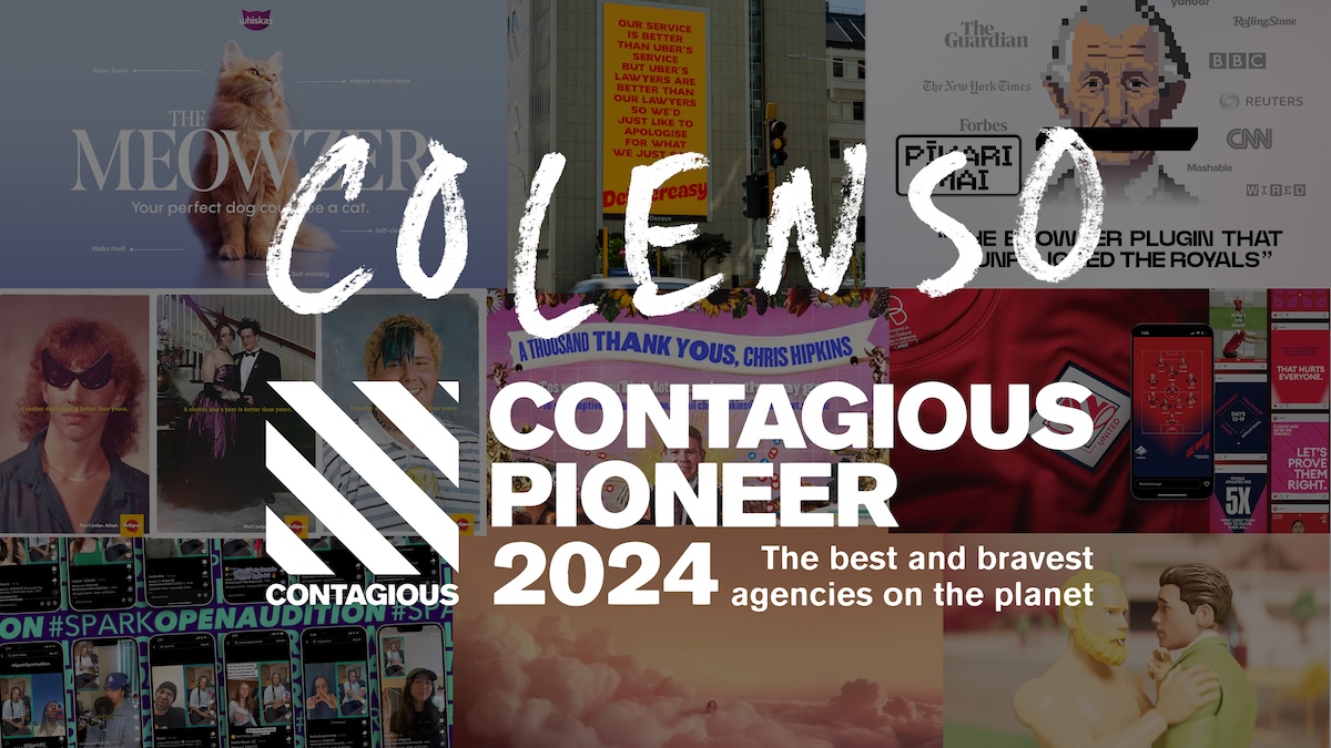 Colenso BBDO named one of the world’s top 8 agencies in Contagious Pioneers list 2024
