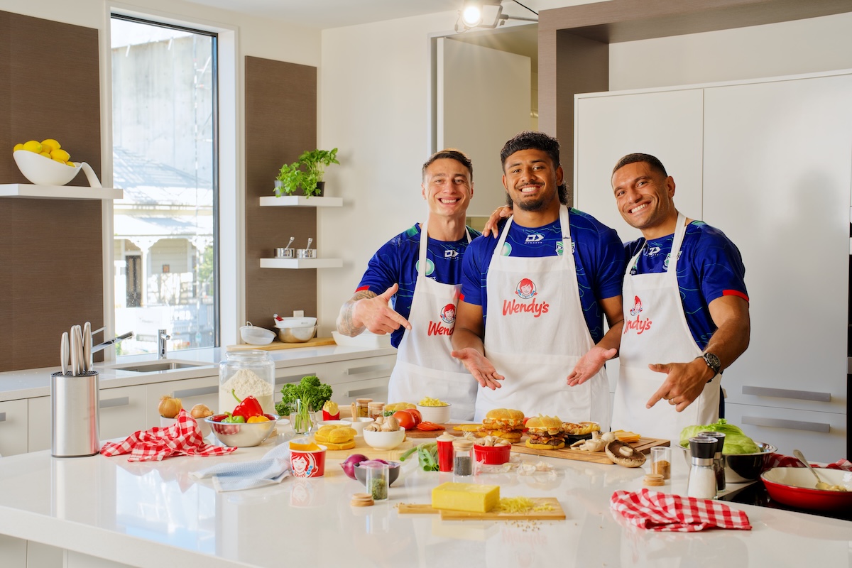 ONE NZ Warriors take to the kitchen in Wendy’s Warriors Baconator campaign via MetroEXP