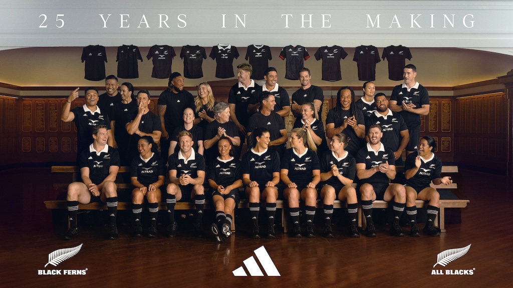adidas marks 25 year partnership with NZ rugby with iconic team photo and campaign via Augusto