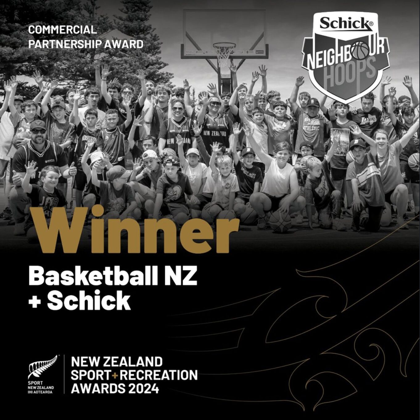 Schick x Basketball NZ Partnership, Chemistry + Applause win at NZ Sport & Recreation Awards