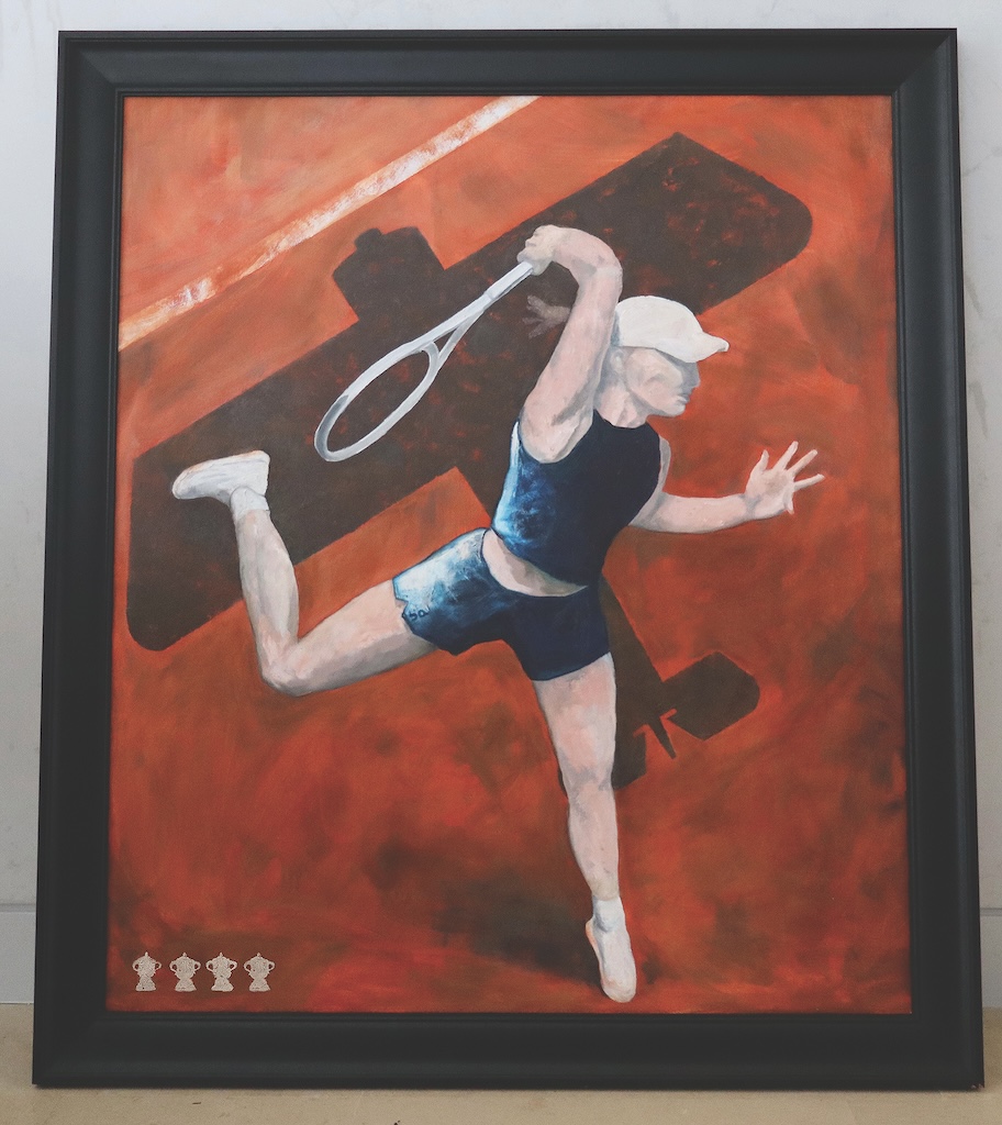 Kiwi CD Andy Fackrell pivots to painting with interactive portrait of Iga Swiatek for On