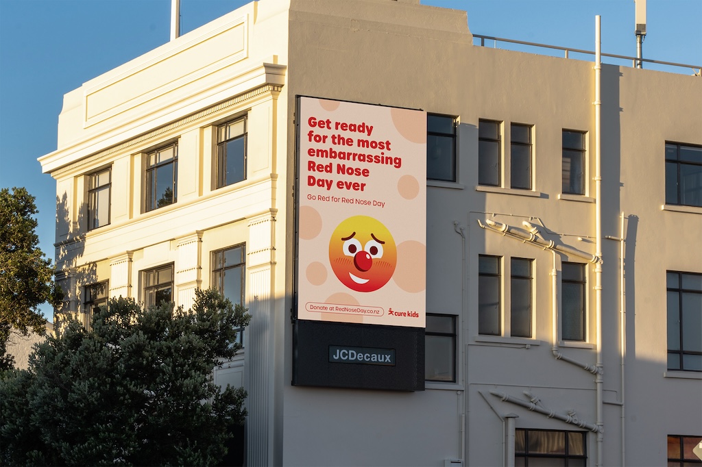 Cure Kids encourages Kiwis to ‘Go Red’ for Red Nose Day in new campaign via Bastion Shine