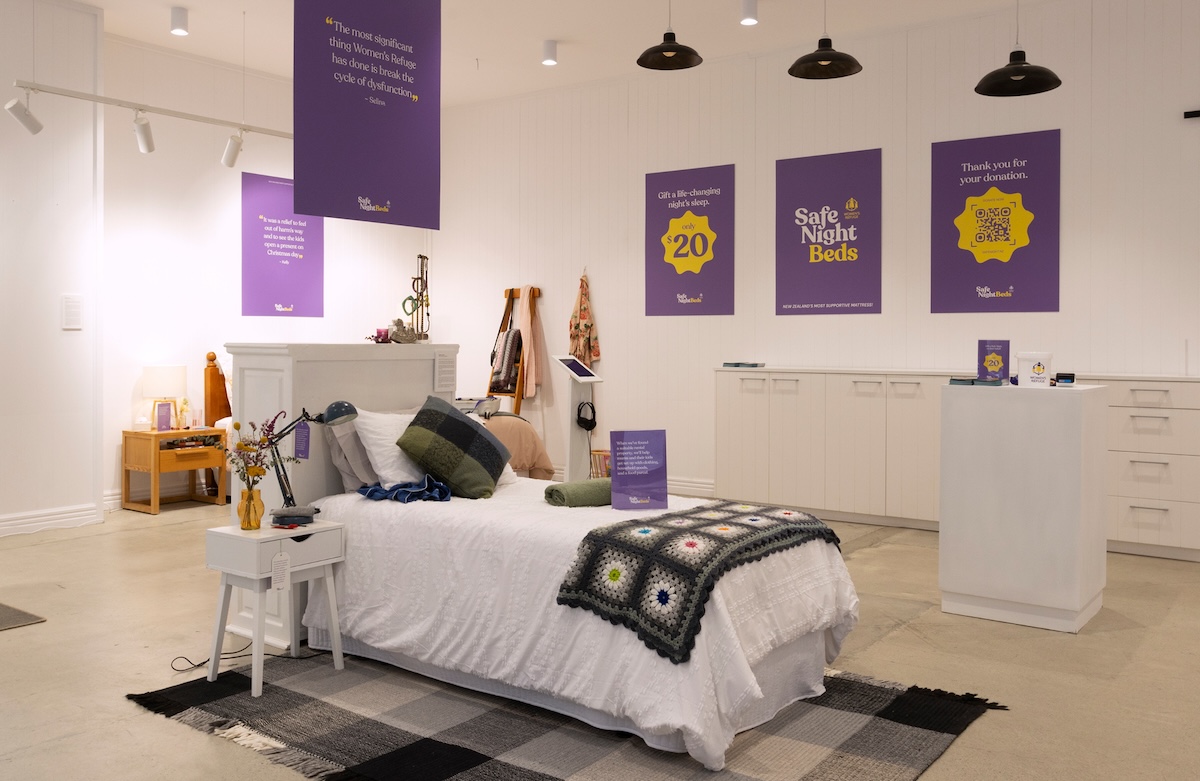 Women’s Refuge launches pop-up bed shop ‘Safe Night Beds’ in powerful activation for its annual Winter Appeal via EightyOne and StoryBox