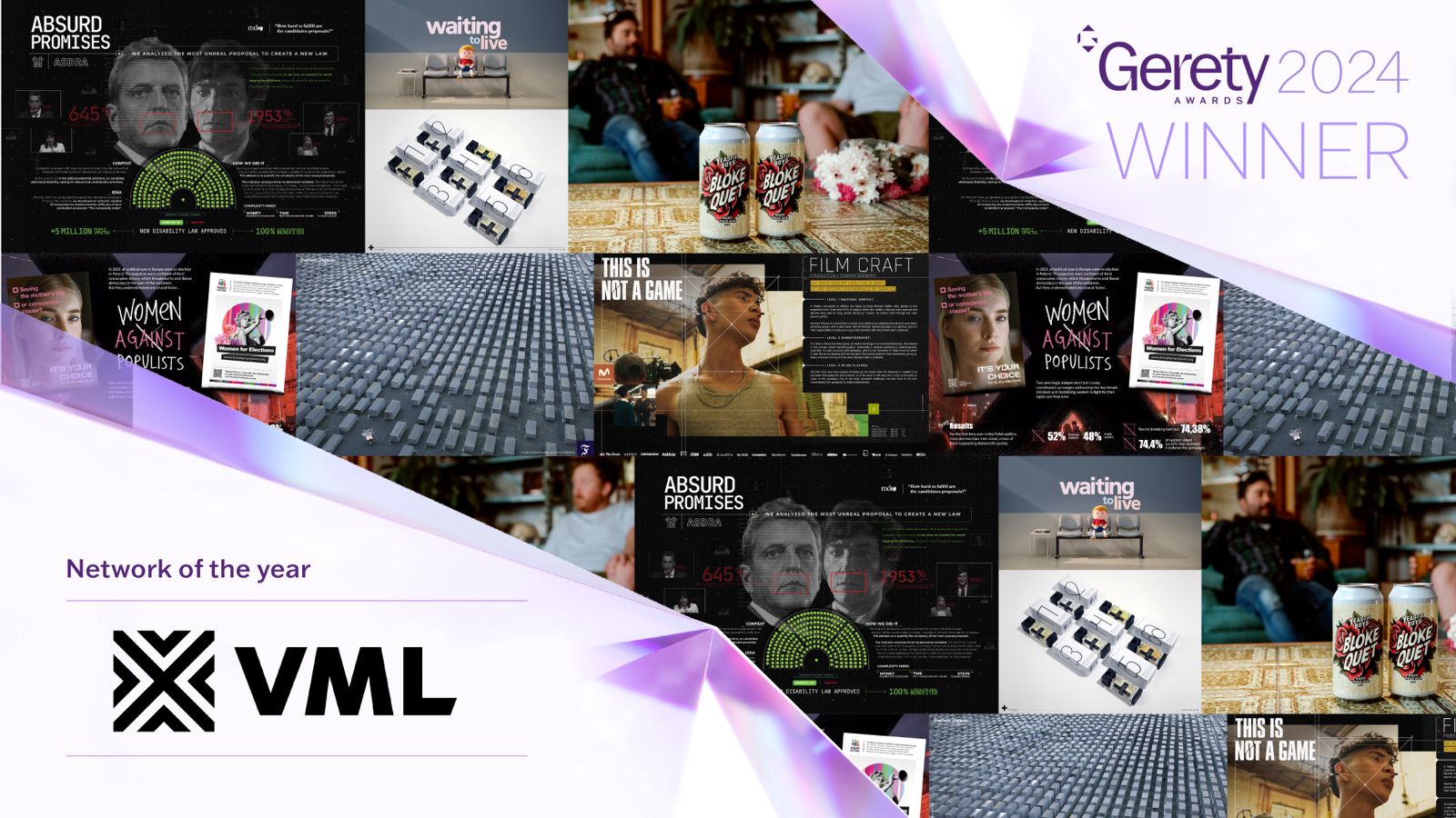 VML named Global Network of the Year at Gerety Awards 2024
