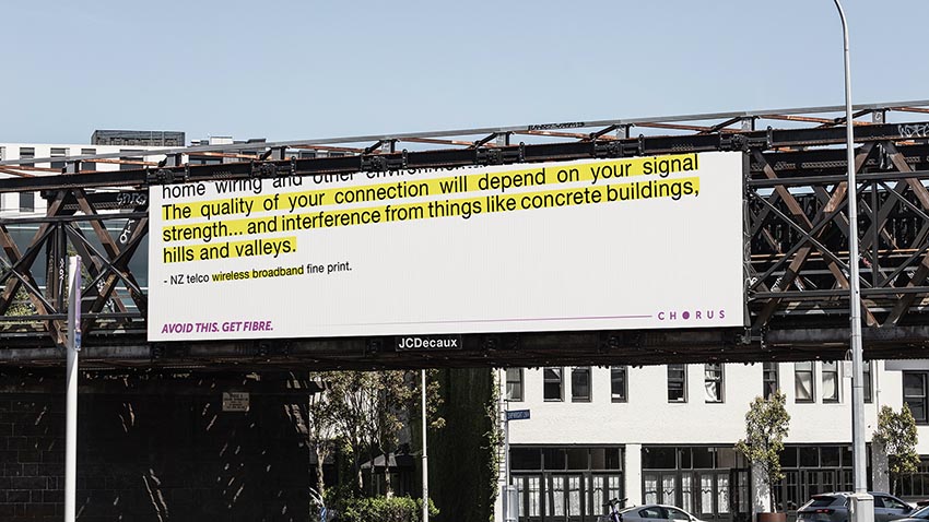 Chorus highlights Wireless Broadband fine print in latest campaign blitz via Saatchi & Saatchi