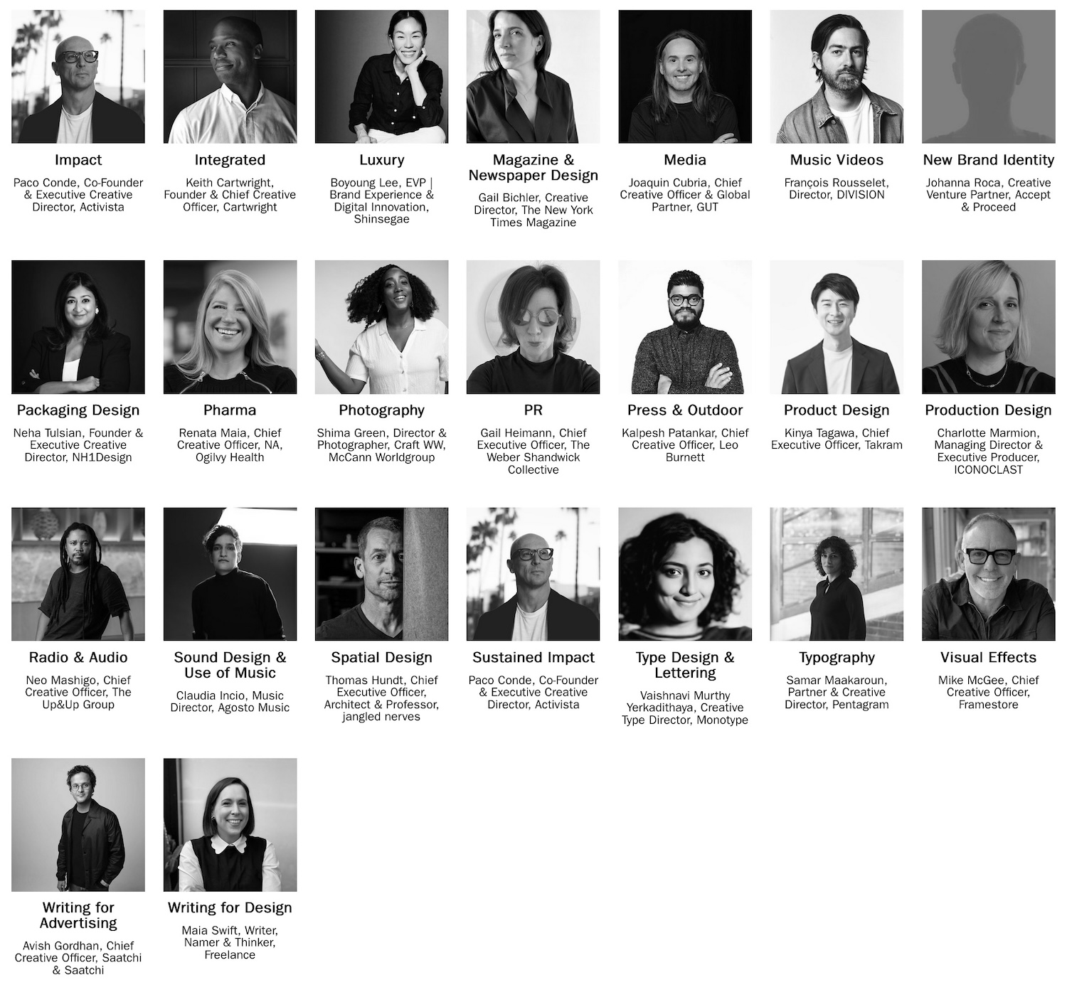 D&AD announces jury presidents for 2025
